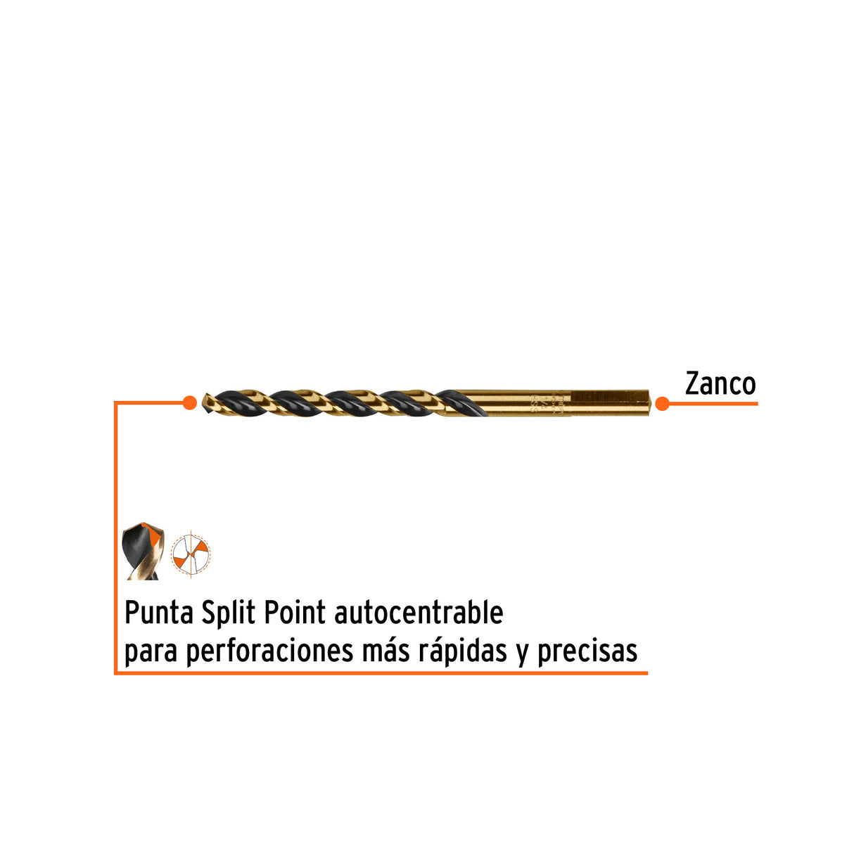 Broca HSS 1/4' Trugold para Metal en Blíster, Expert