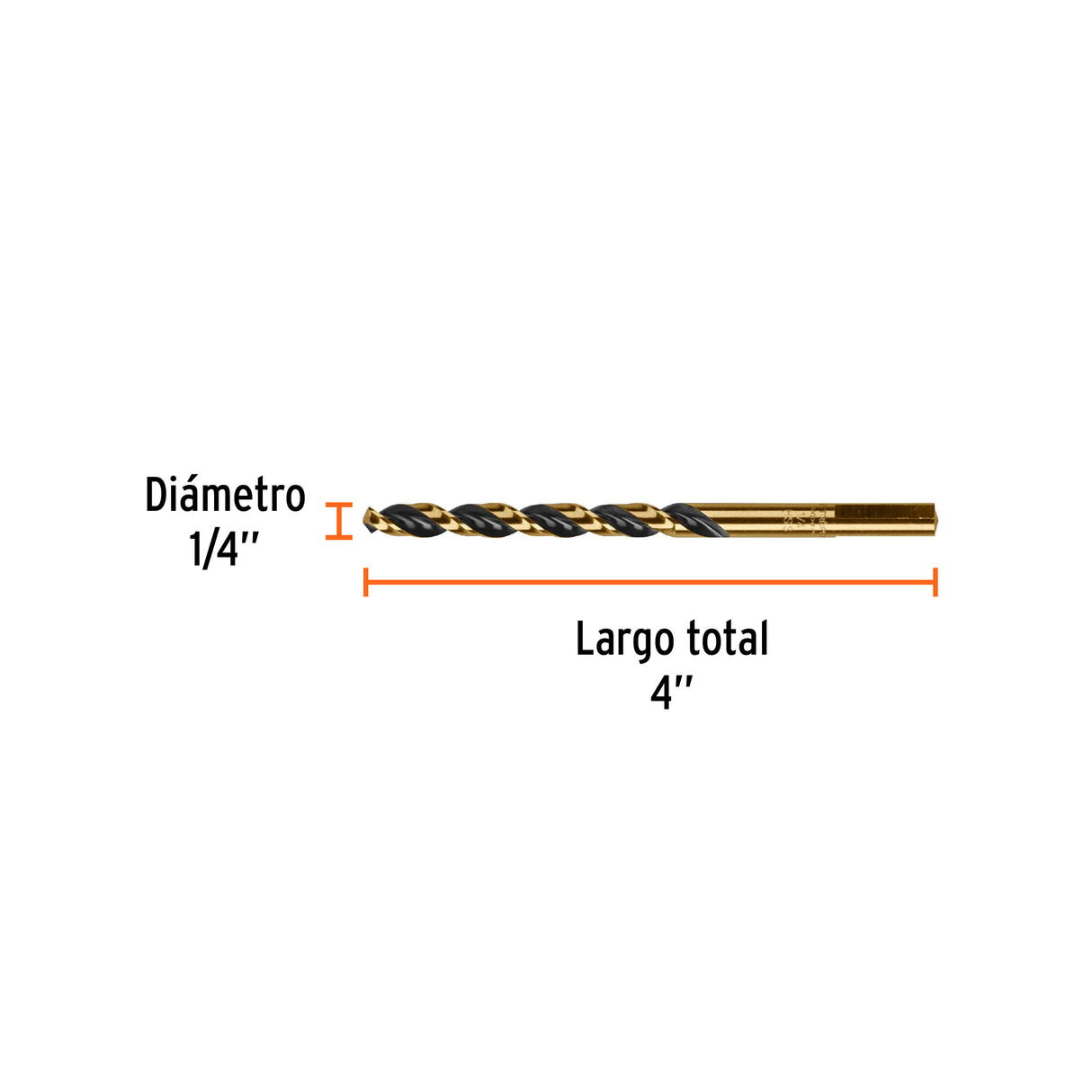 Broca HSS 1/4' Trugold para Metal en Blíster, Expert