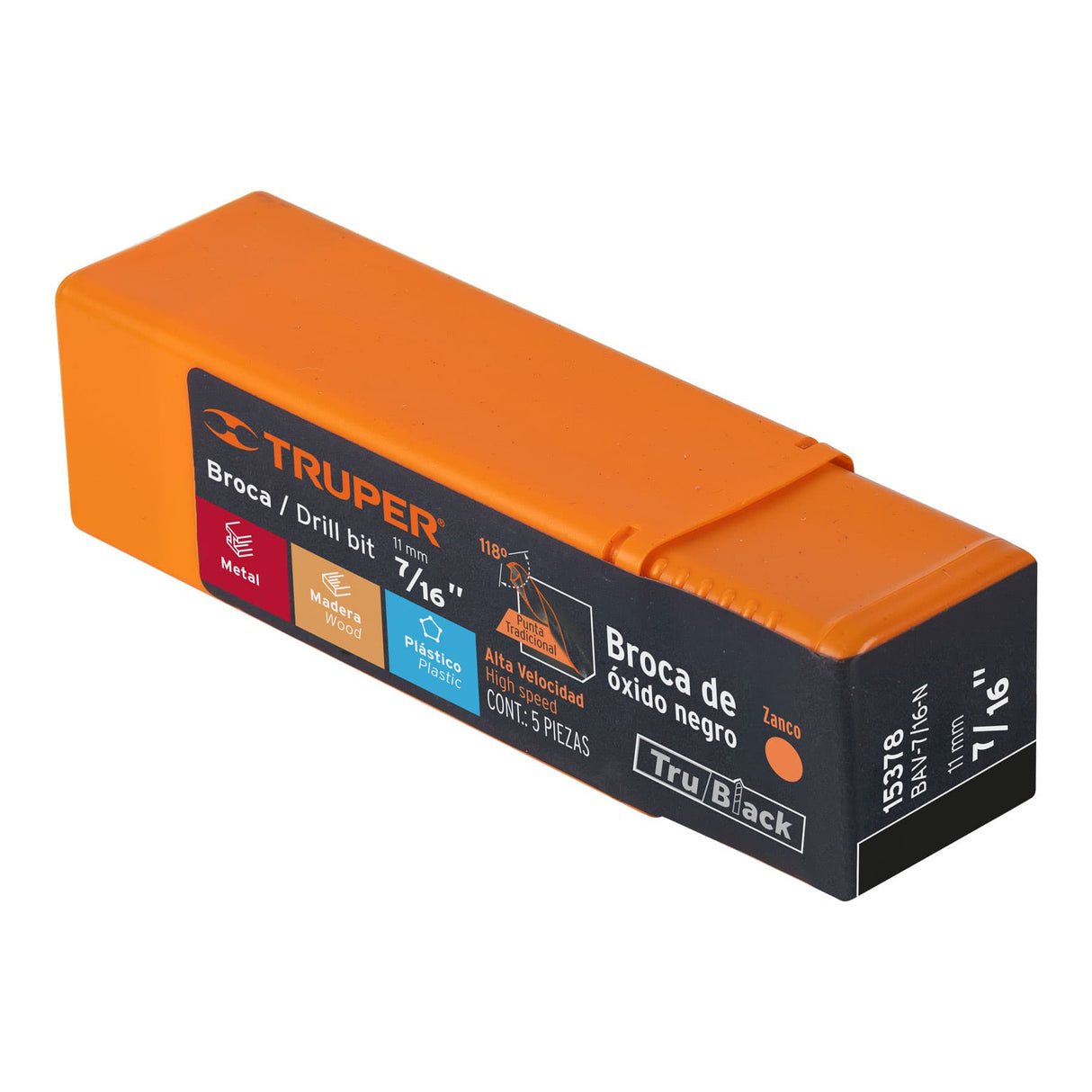 Broca HSS 7/16' Trublack para Metal, Truper