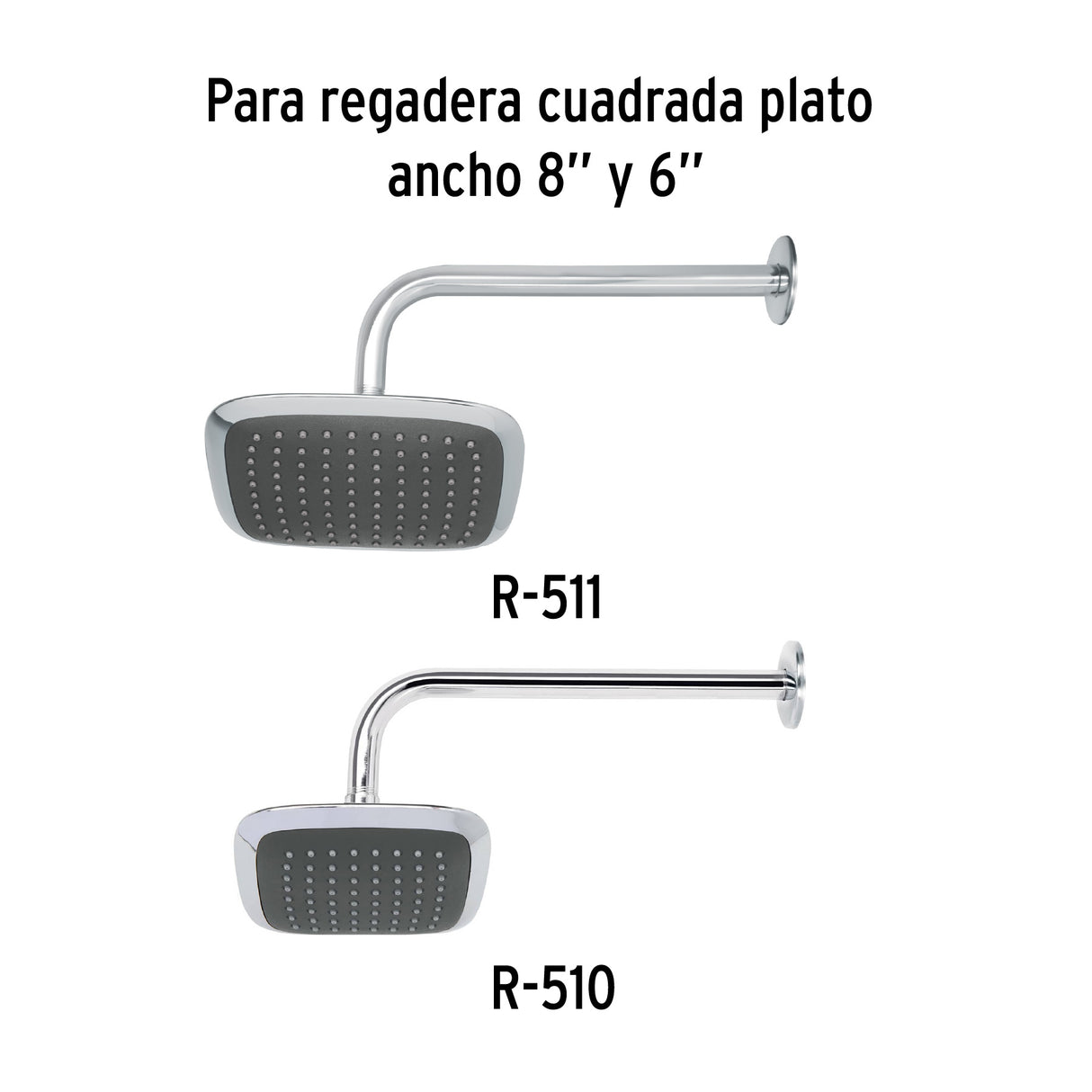 Brazo de 50 cm y Chapetón Tipo Gancho para Regadera, Aero