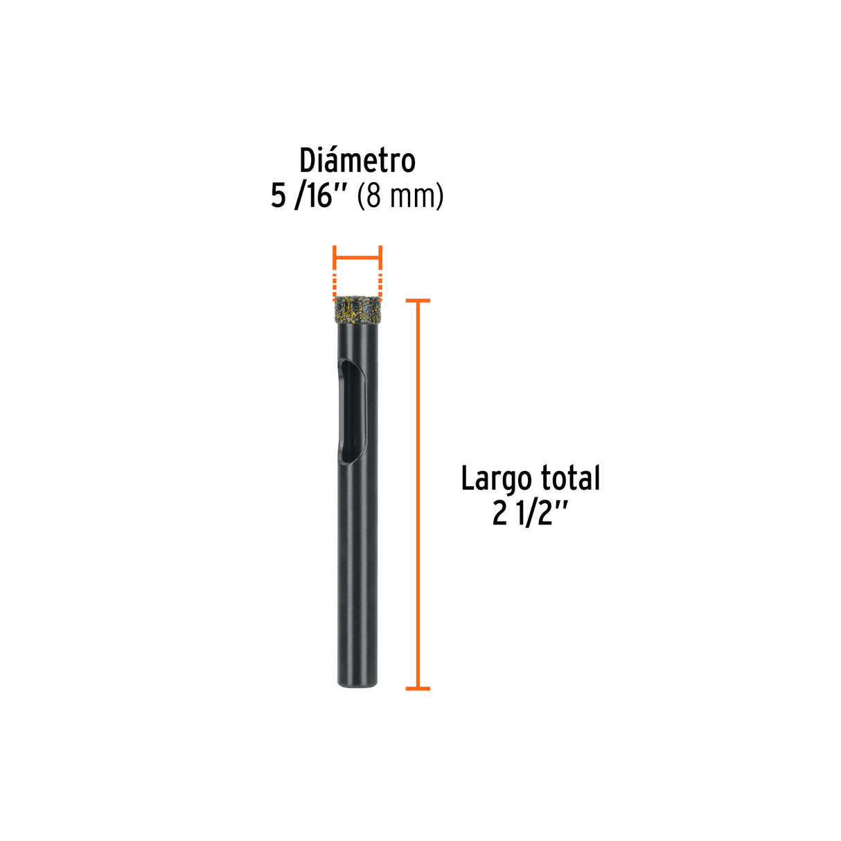 Broca Diamantada 5/16' (8 mm), Truper