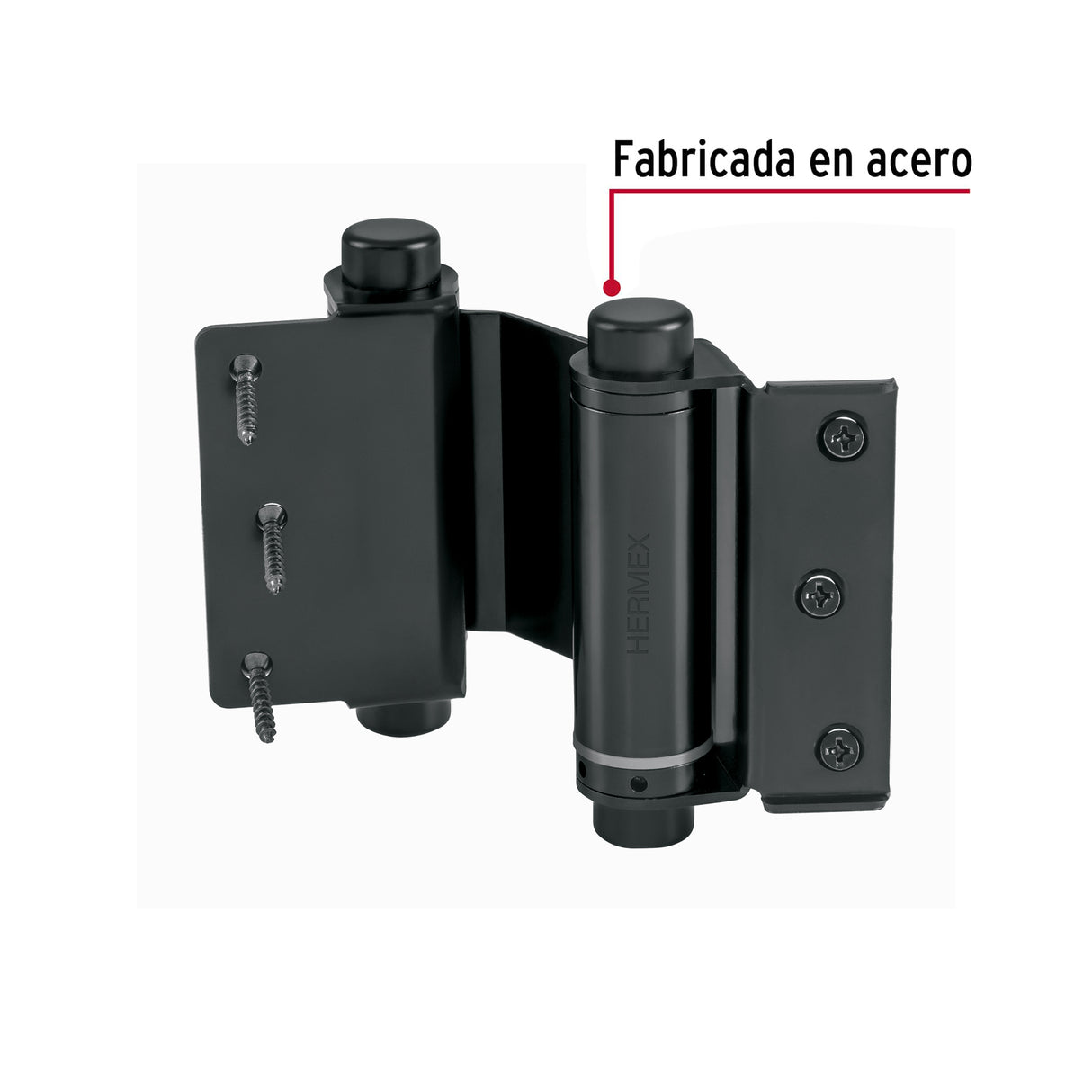 Bisagra de Doble Acción 3' Acero Negro, Hermex