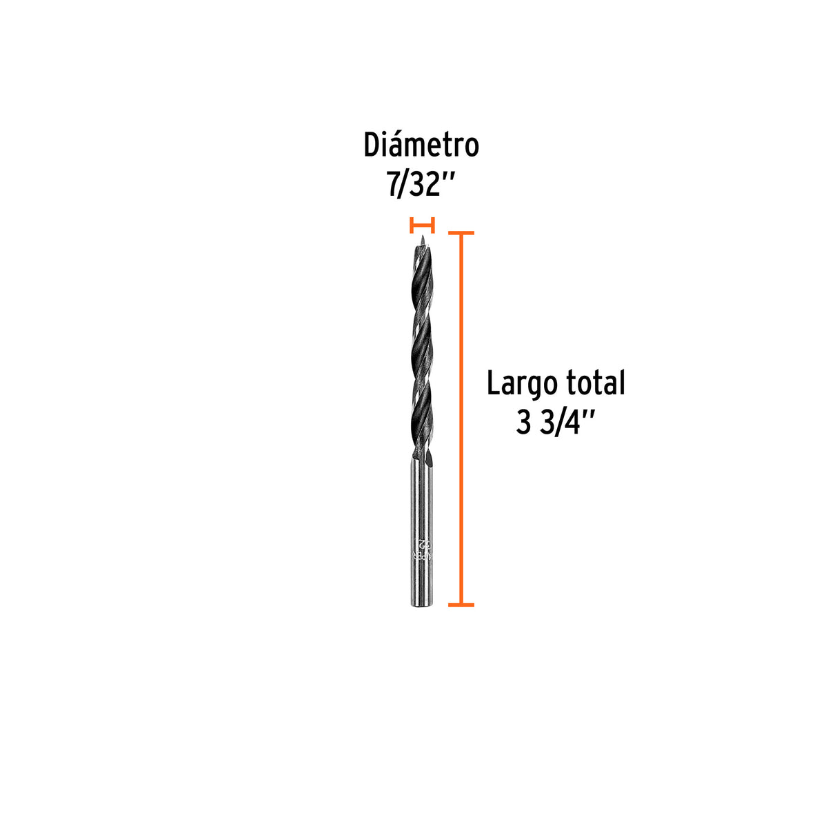 Broca con Punta Centradora para Madera 7/32', Truper