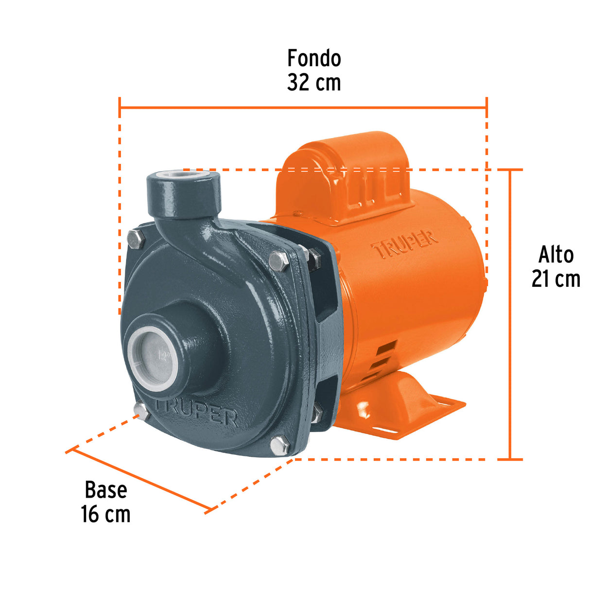 Bomba Centrífuga para Agua, 3/4 HP, Truper