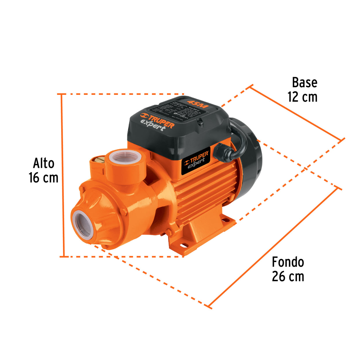 Bomba Periférica 1/2 HP, Altura Máx 45M, Uso Agrícola, Expert