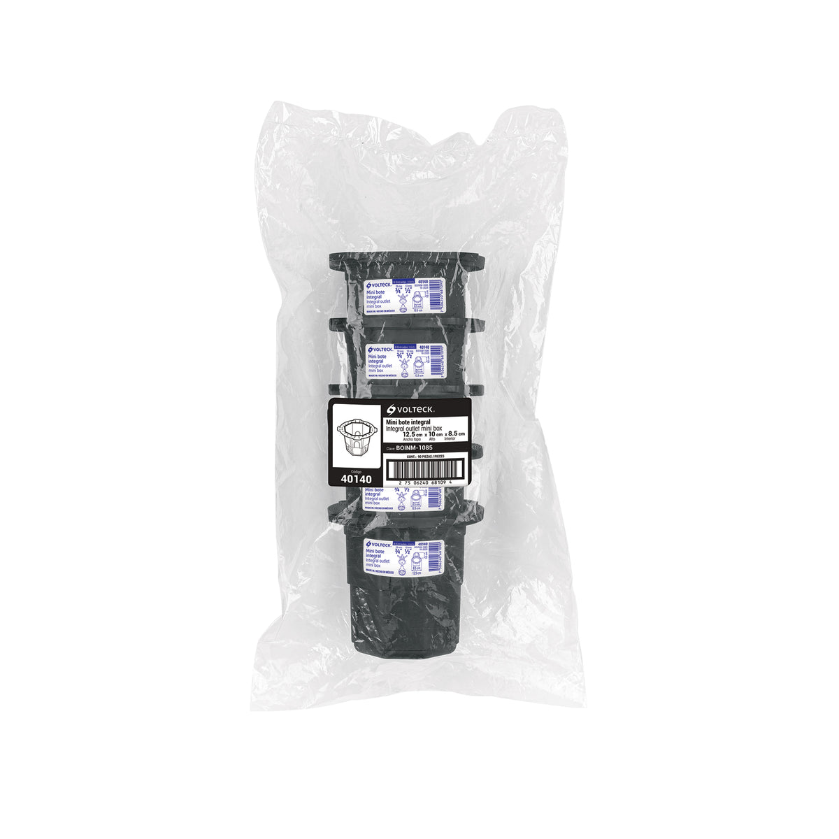 Mini Bote Integral 10 cm, Aro Interno de 8.5 cm, Volteck