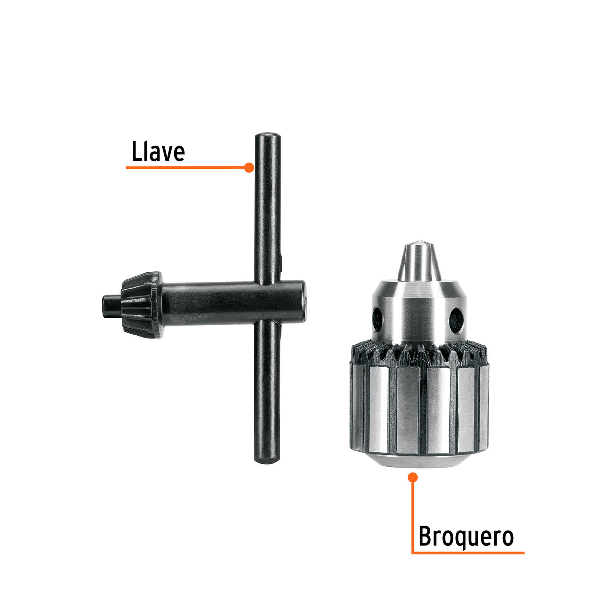 Broquero 1/4' con Llave, Cuerpo Estriado, Truper Expert