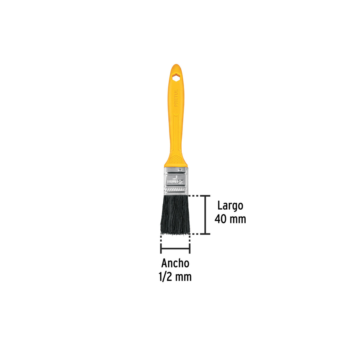 Brocha Uso General de 1/2' con Mango de Plástico, Pretul