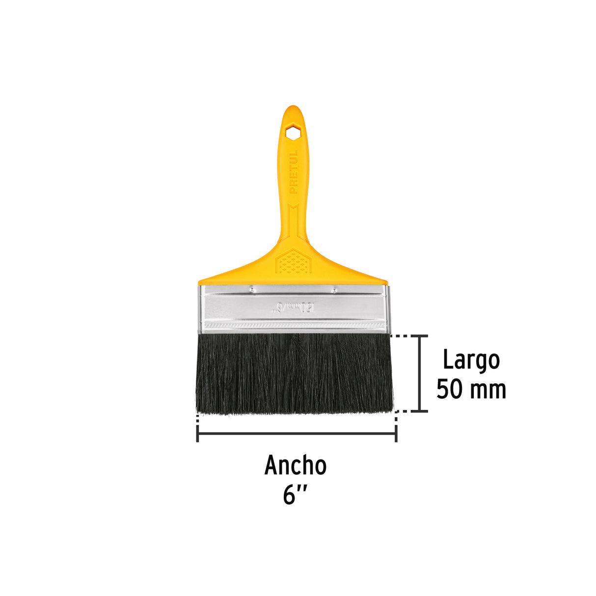 Brocha Uso General de 6' con Mango de Plástico, Pretul