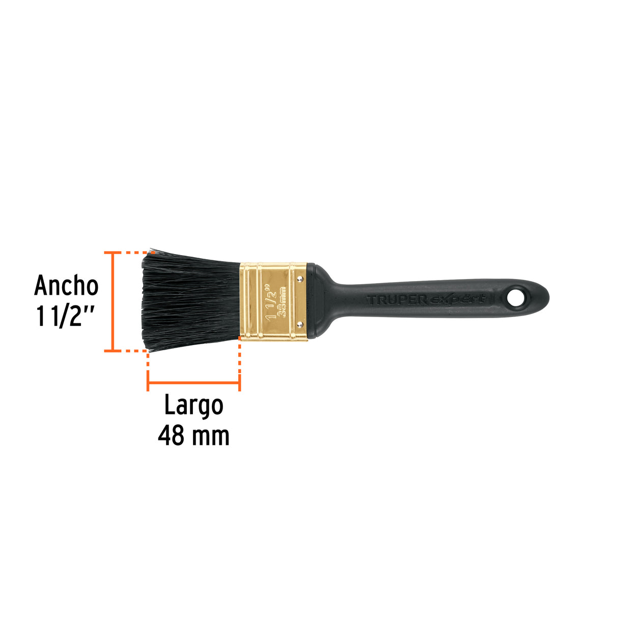 Brocha Profesional de 1-1/2' Mango de Plástico, Expert