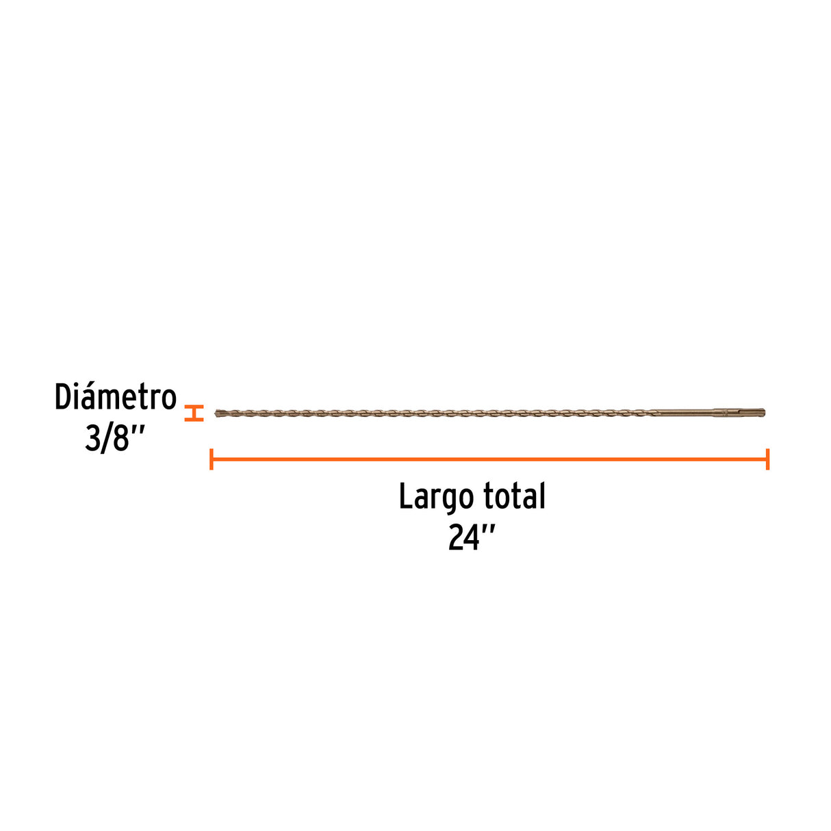 Broca SDS Plus 3/8 X 24', Truper