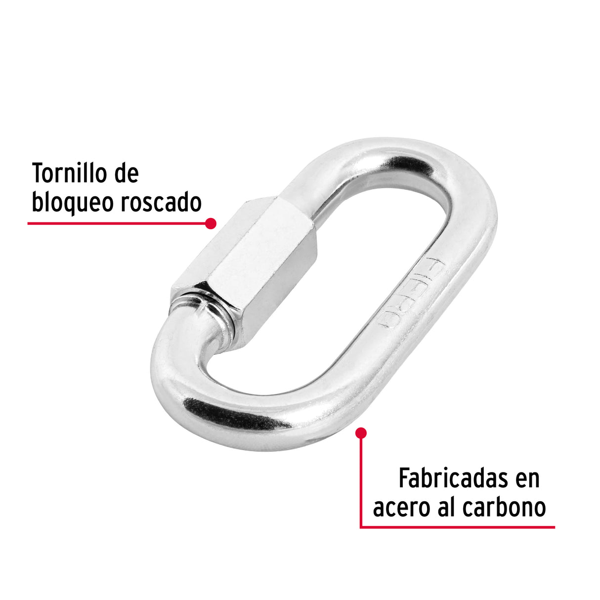 Bandola de Acero de 3/8' con Seguro, Fiero