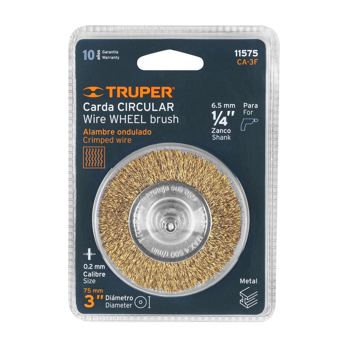 Carda Circular 3' Alambre Fino para Taladro, Truper