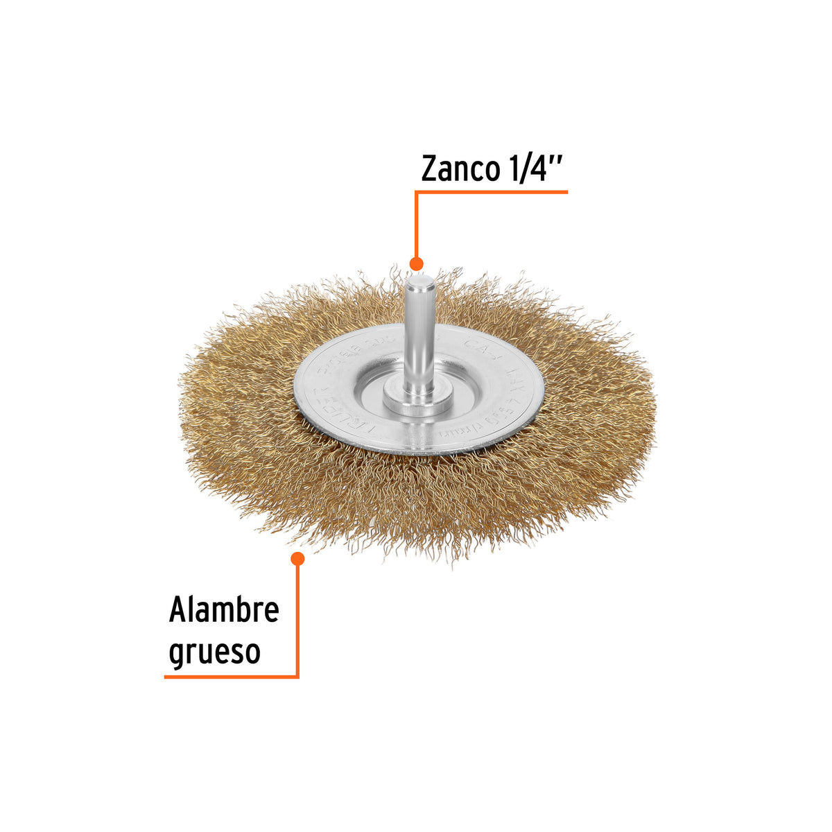 Carda Circular 4' Alambre Grueso para Taladro, Truper