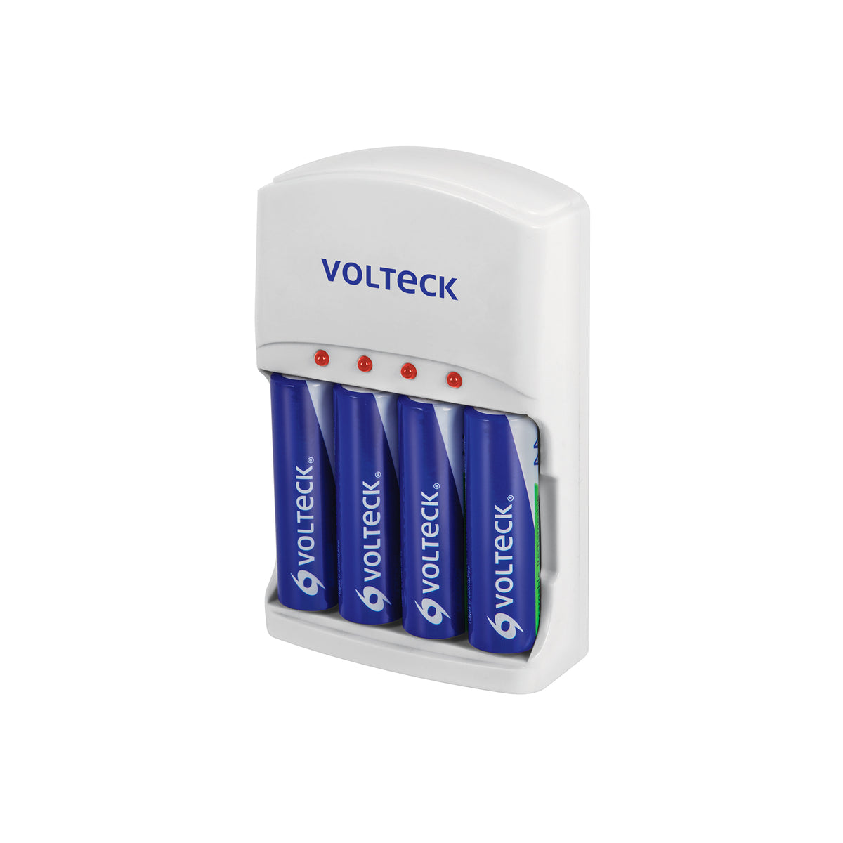 Cargador de Pilas, Aa, Aaa y 9 V, Incluye 4 Pilas Aa, Volteck