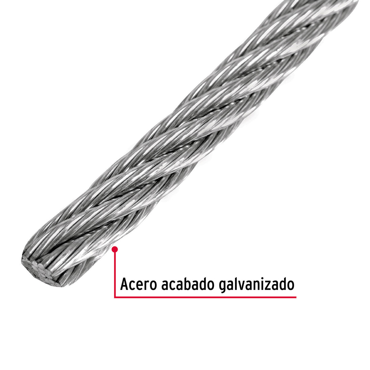 Metro de Cable Flexible 3/32' de Acero 7X19 Hilos, 300 m