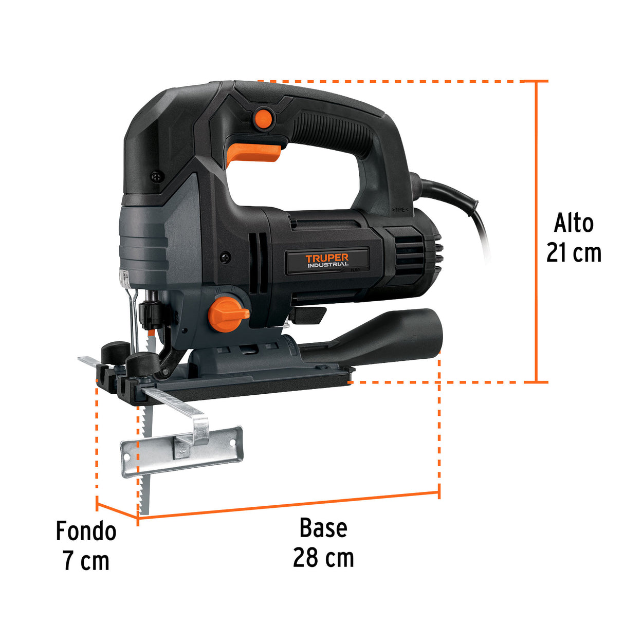 Sierra Caladora 750 W 5.9 a Vel. Variable, Truper Industrial