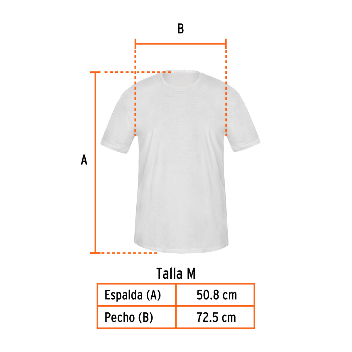 Playera Cuello Redondo para Hombre, Blanca, m, Truper