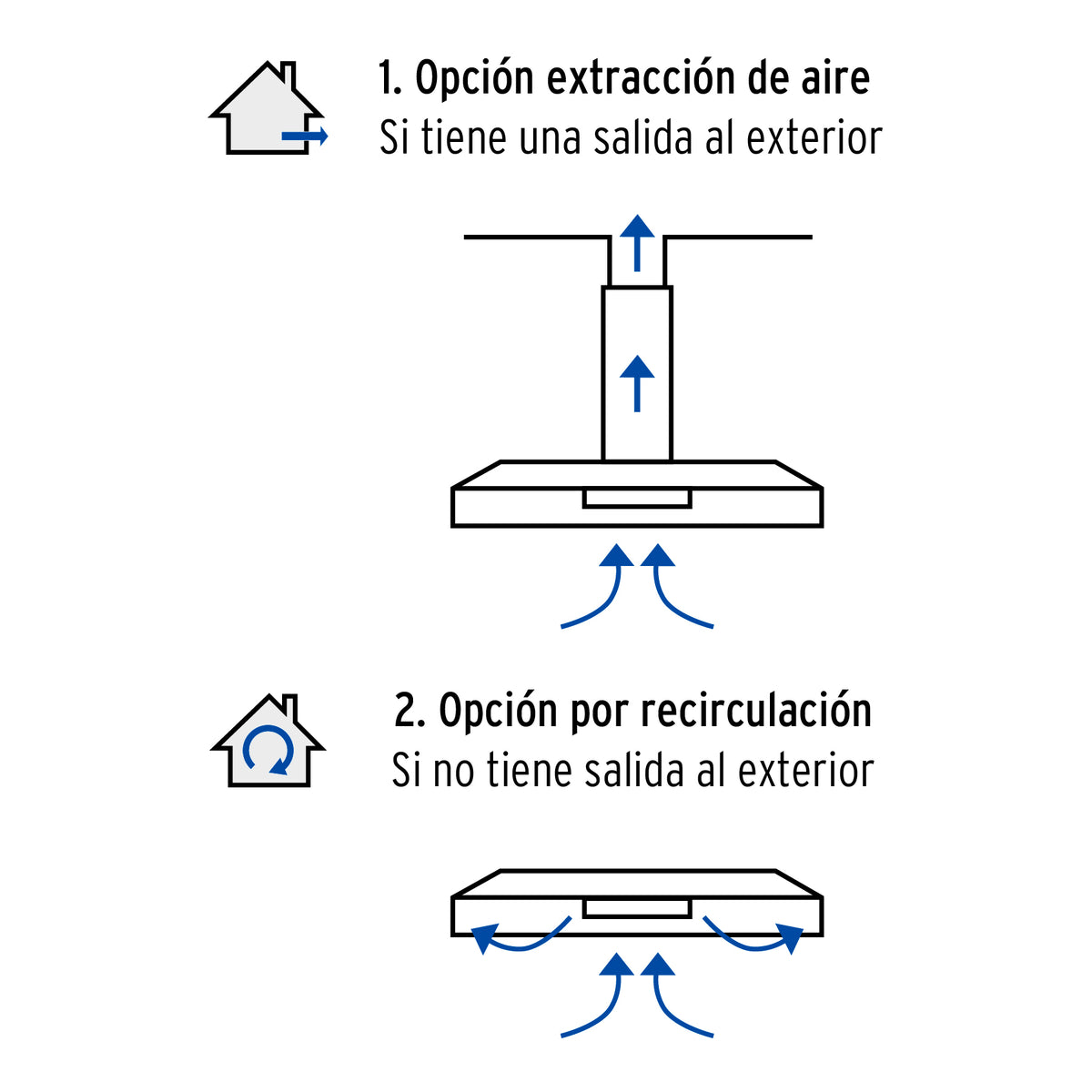 Campana Extractora 75 cm, Empotrable, Acero Inoxidable, Foset