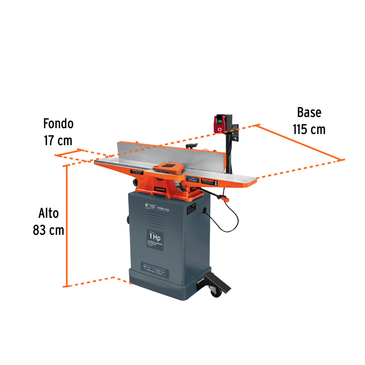 Canteadora de Piso 6', 1 HP (750 W), Truper