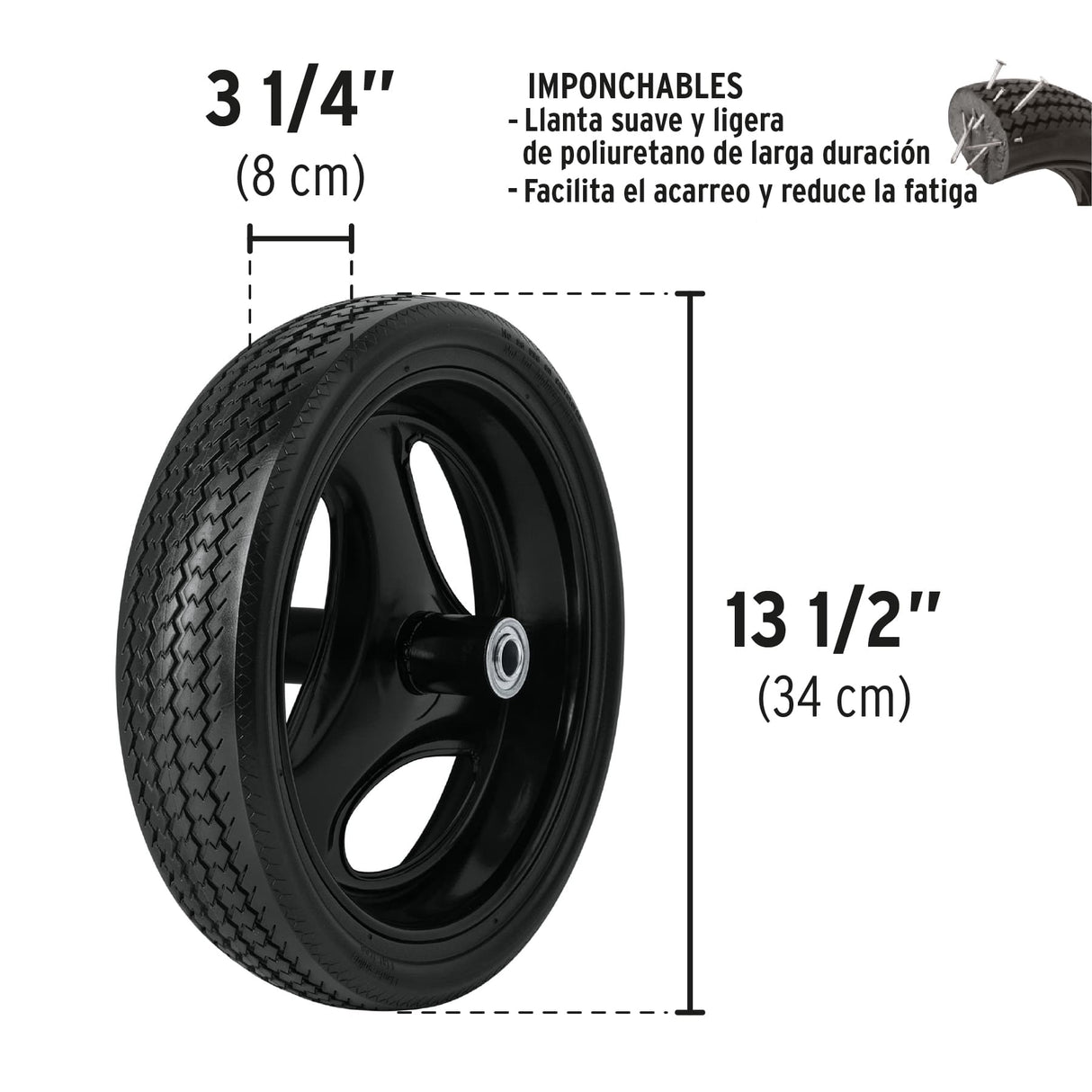 Carretilla 4 FT3 Roja, Imponchable, Bastidor Tubular, Pretul