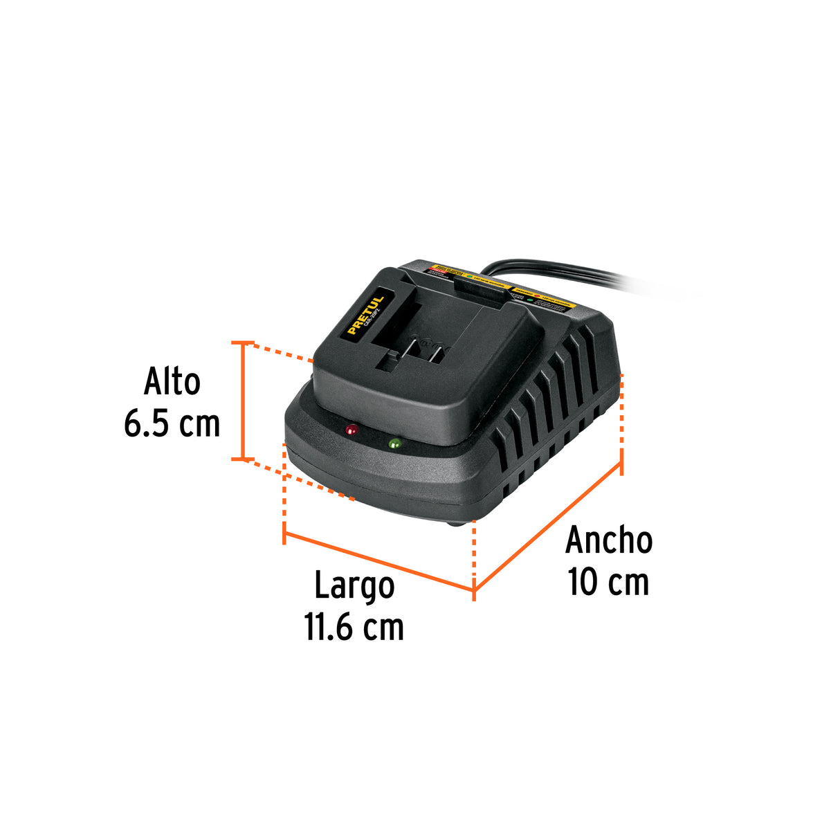 Cargador de Baterías de Ion Litio 20 V, Pretul