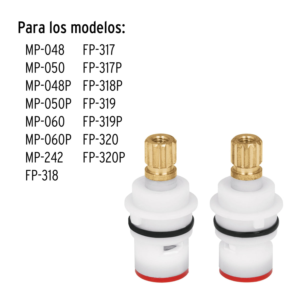 Bolsa con 2 Cartuchos Cerámicos para Mezcladoras Plásticas