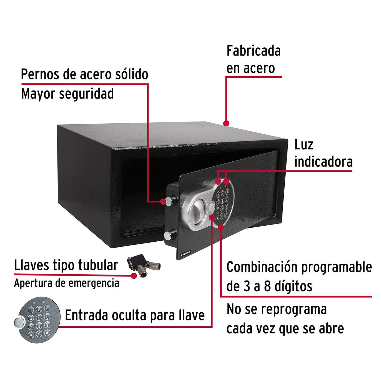 Caja de Seguridad Electrónica, Laptop, Hermex