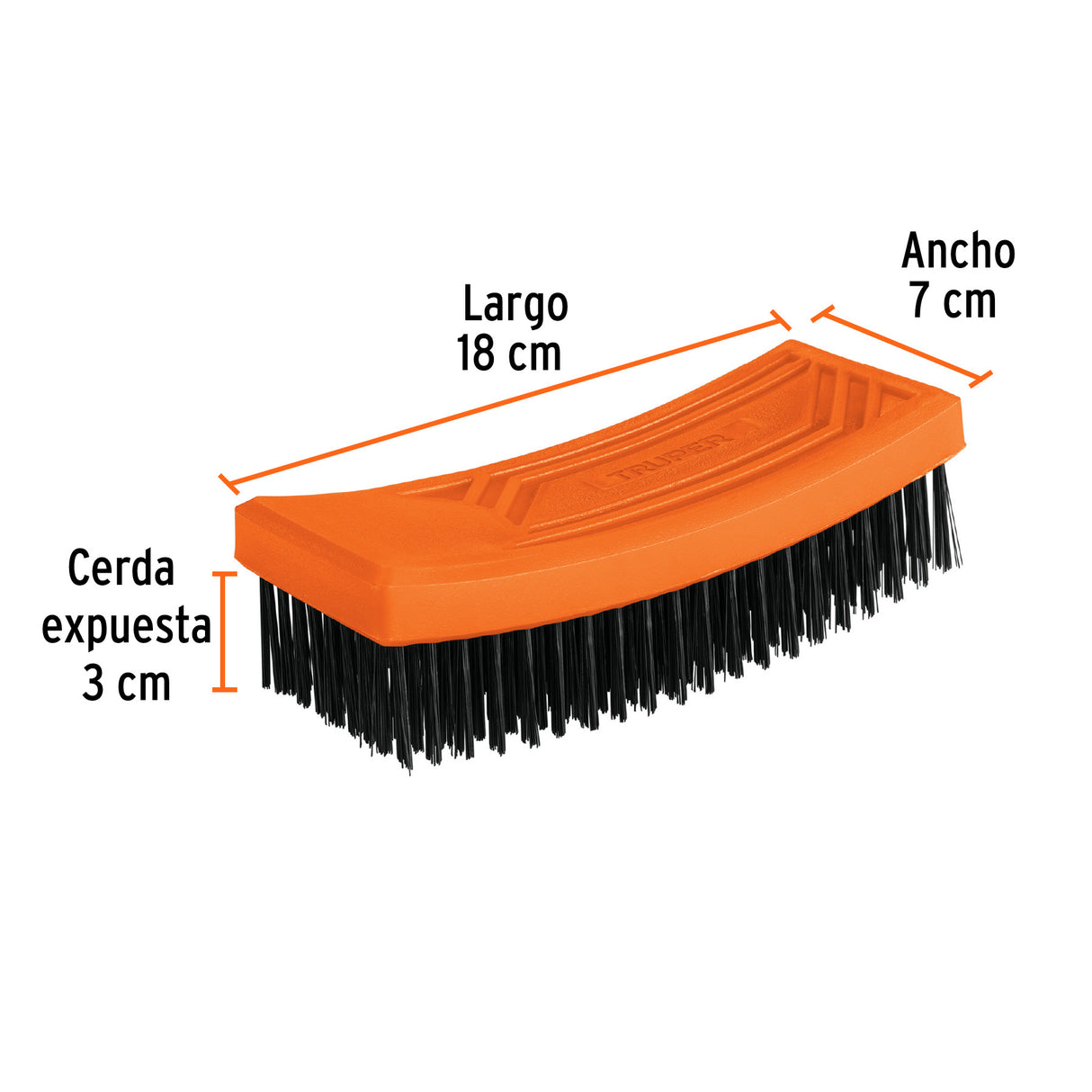Cepillo Rectangular de Alambre 180 Pinceles, sin Mango, Truper