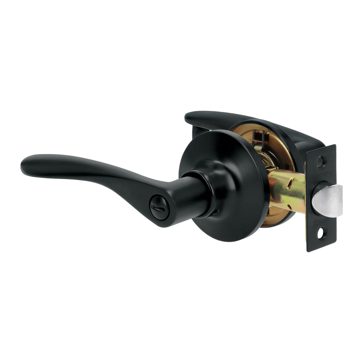 Cerradura Manija 'Milán' para Baño, Negro, Cil Latón, Basic