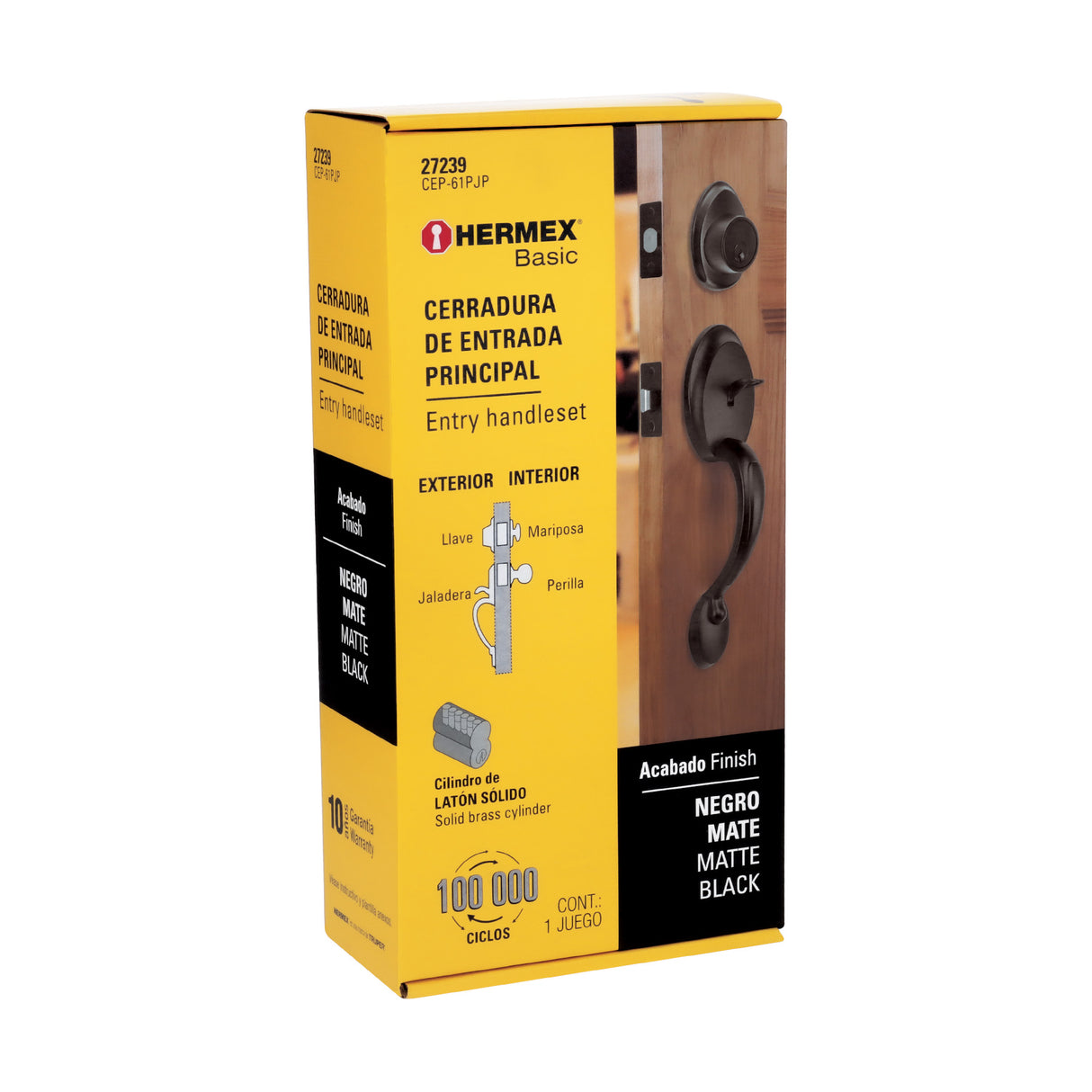 Jaladera y Perilla, Berna Llave-mariposa, Negro, Basic