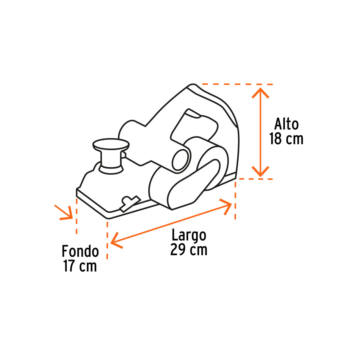 Cepillo Eléctrico 3-1/4', 720 W, Truper Industrial