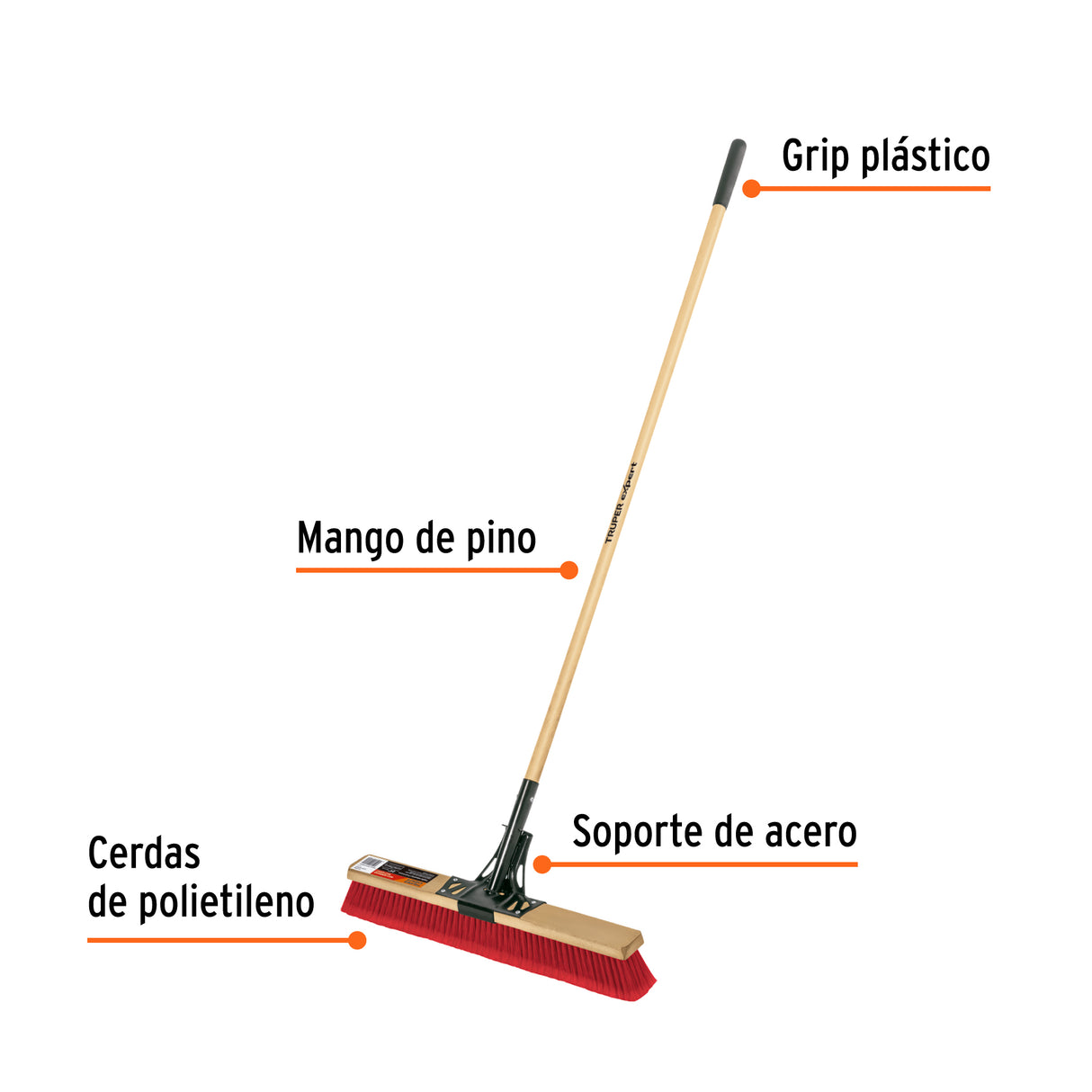 Cepillo Multisuperficies, Cerdas PE, Mango 60 cm, Expert