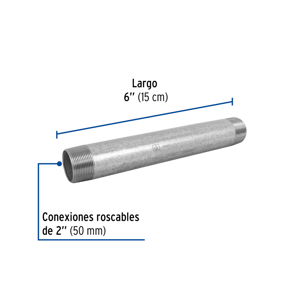 Niple de Acero Galvanizado 2 X 6', Foset