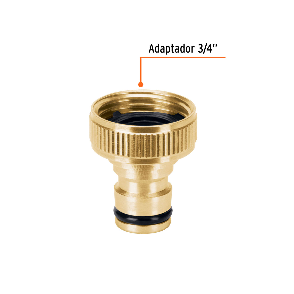 Conector 3/4' Rápido Hembra de Latón, Sistema Click, Truper