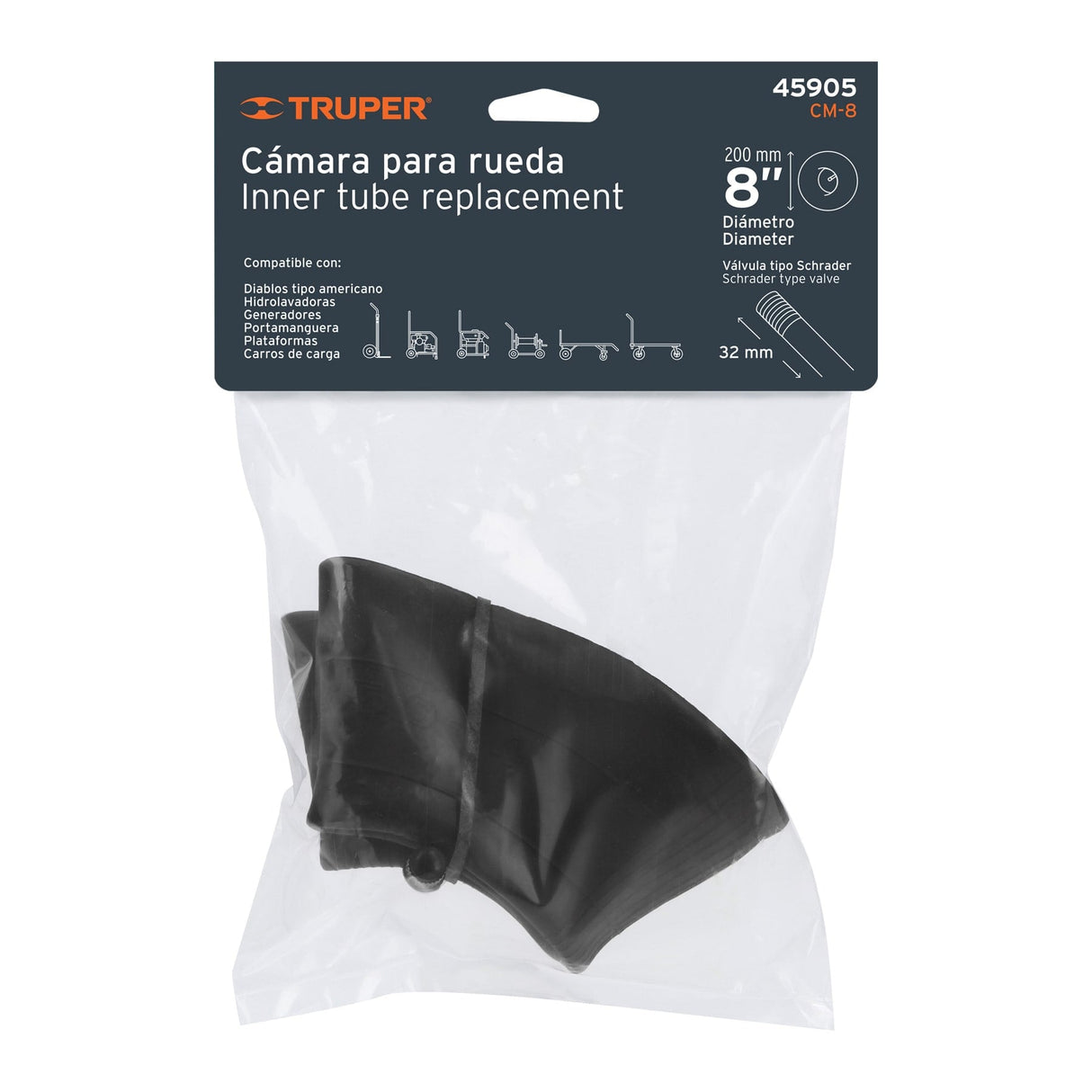 Cámara para Rueda Neumática de 8', Truper