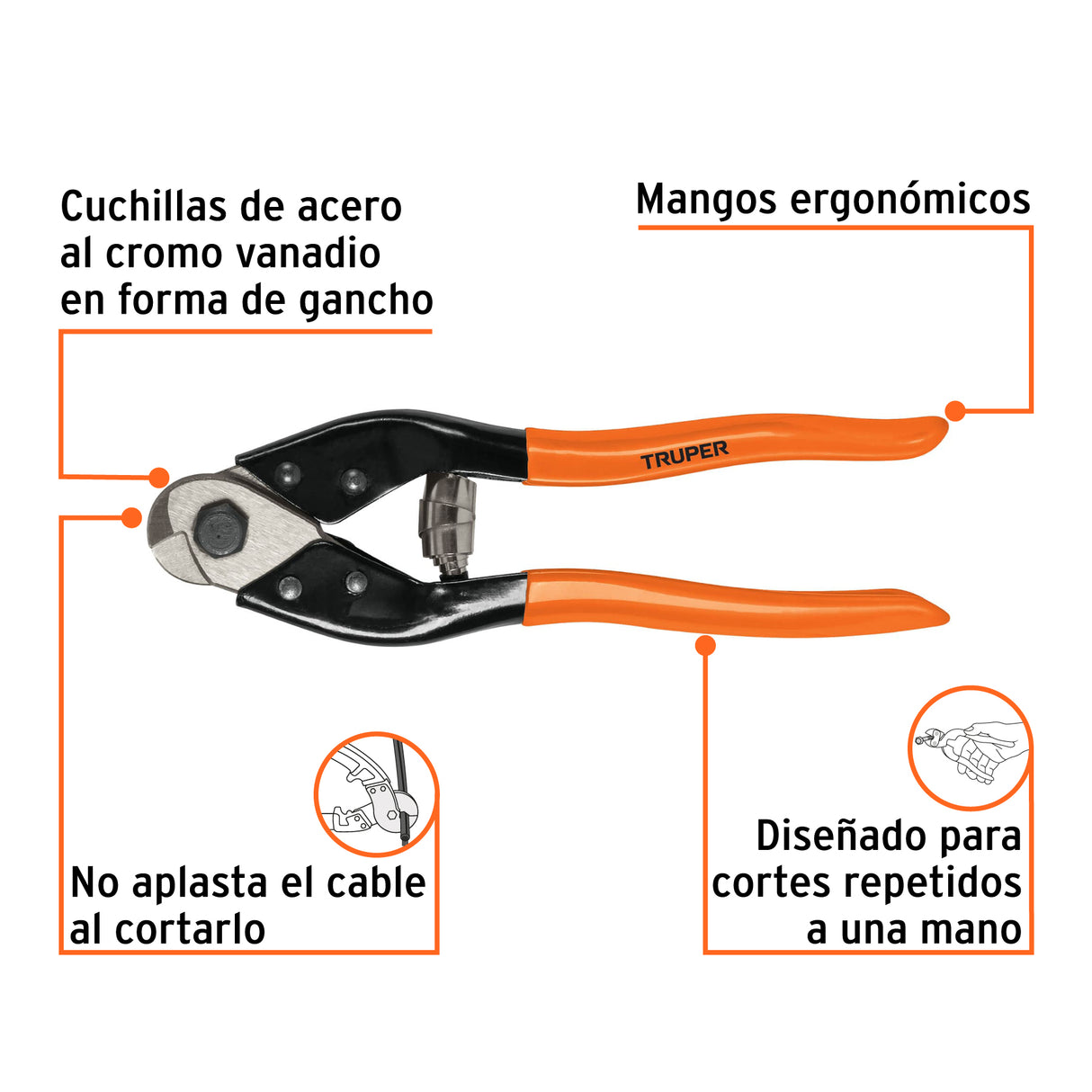 Cortador de 8' de Cable y Alambre, Truper