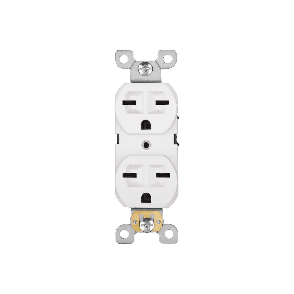 Contacto dúplex, cara de chino, Standard, blanco, Volteck