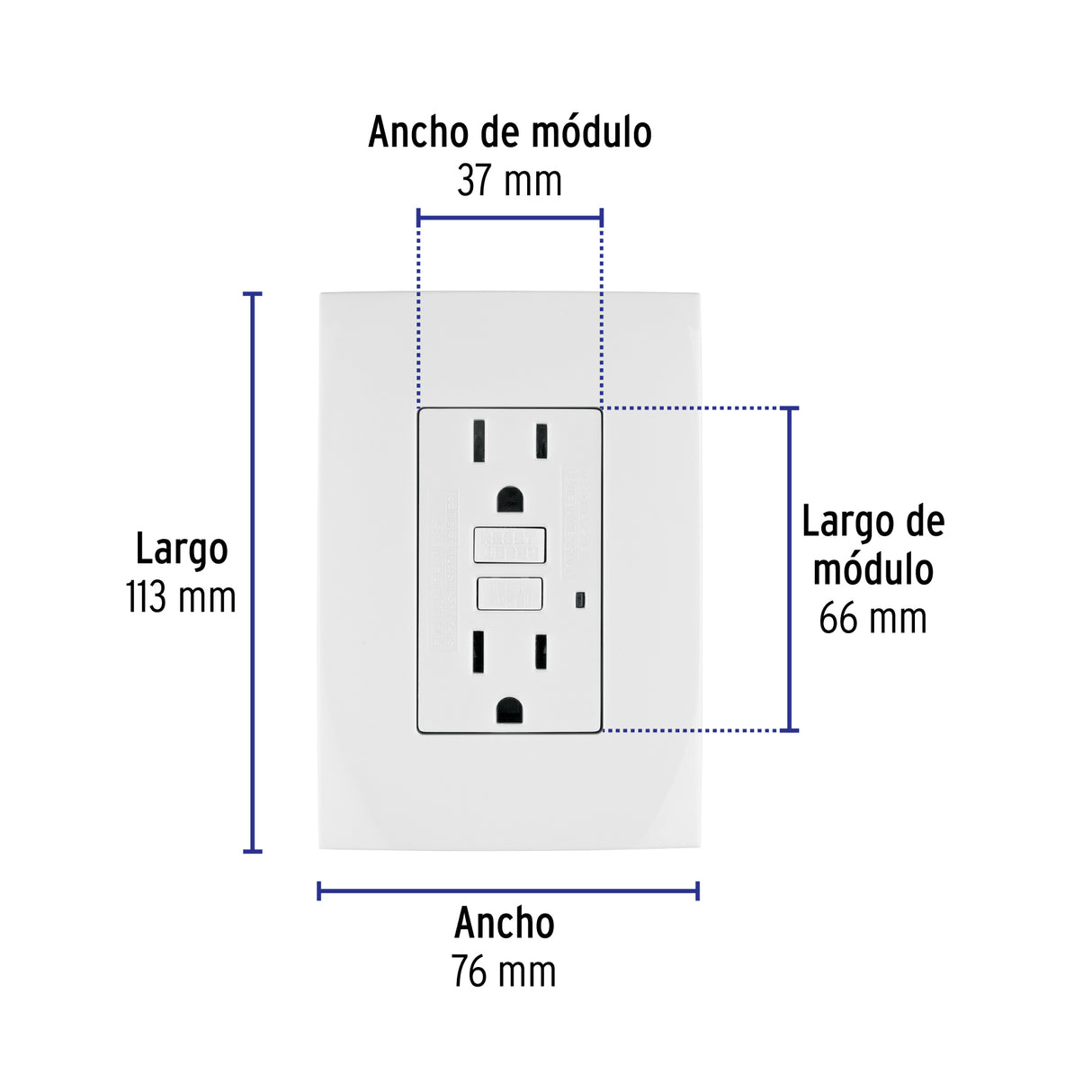 Contacto Dúplex Falla a Tierra Gfci (Icft), Oslo, Volteck