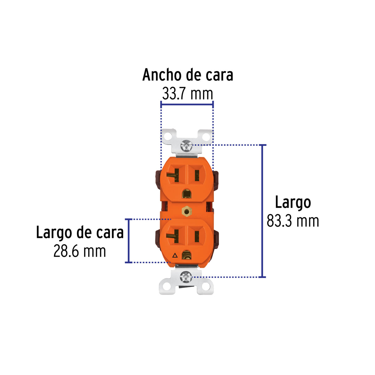 Contacto Dúplex, Tierra Aislada, 20 a, Línea Standard