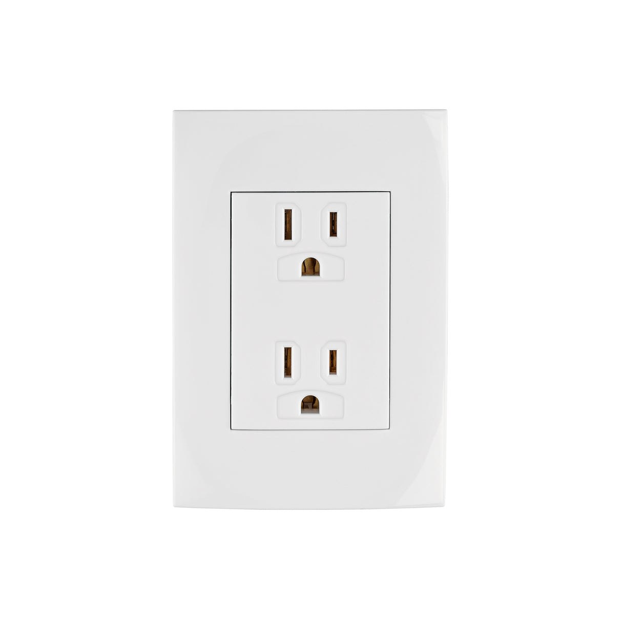 Contacto Dúplex, 2 Polos + Tierra, Línea Oslo, Blanco