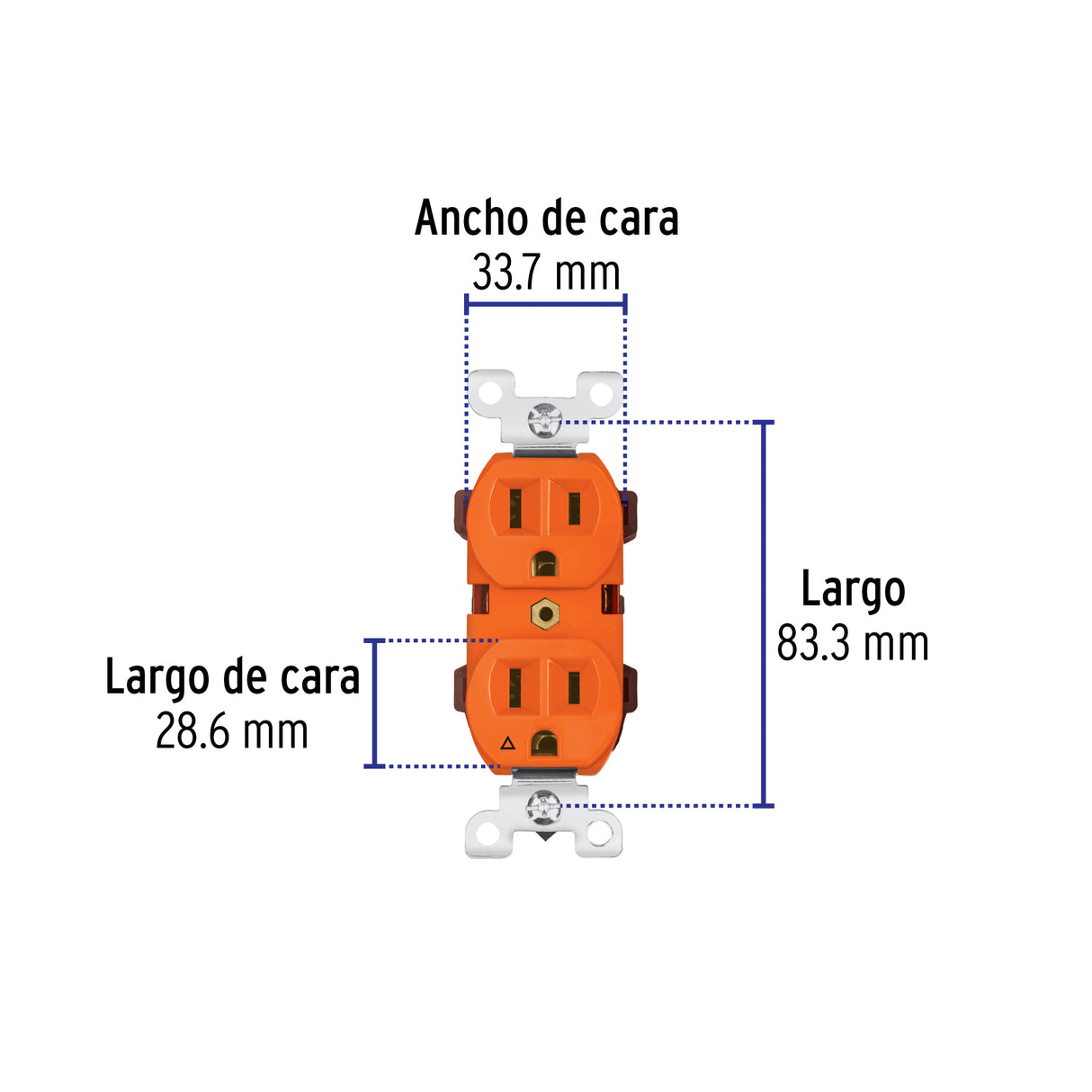 Contacto Dúplex, Tierra Aislada, 15 a, Línea Standard
