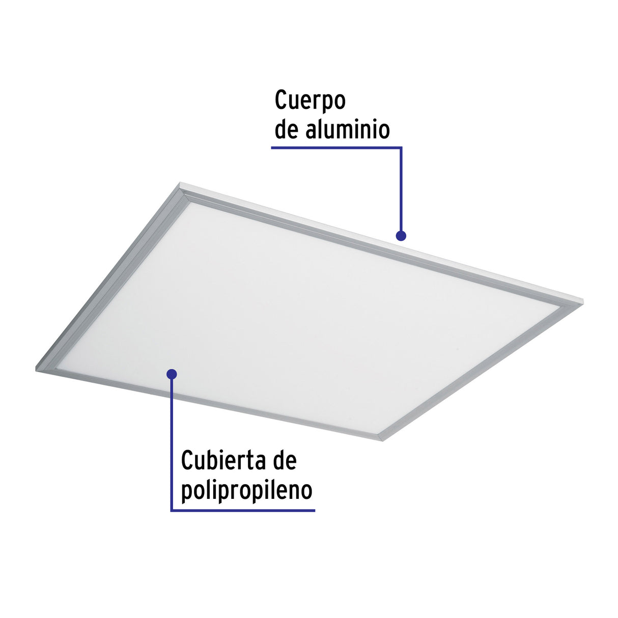 Panel LED 45 W 6500K, 60X60 cm, Empotrable/Colgante, Volteck