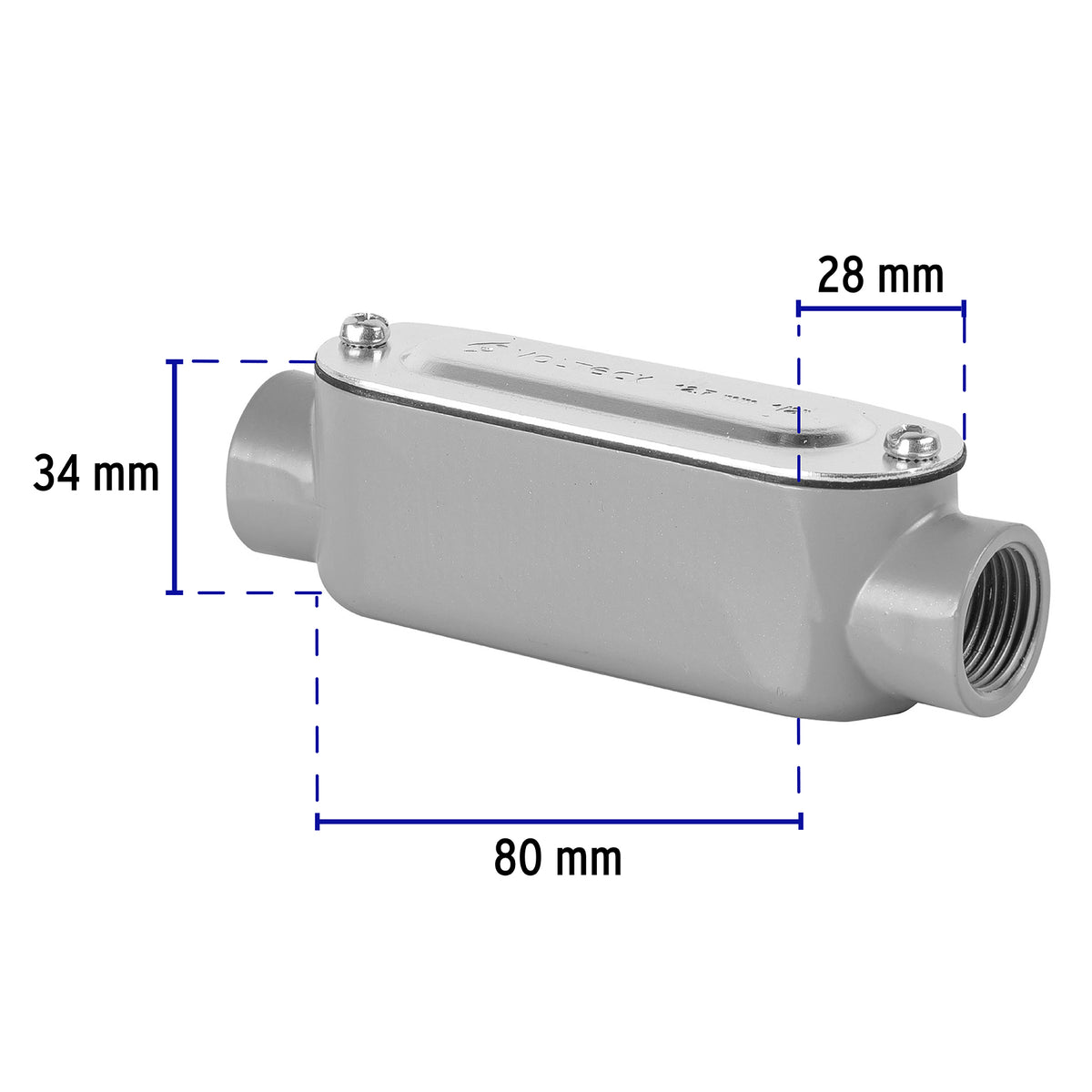 Condulet 1/2' Conexión Tipo C, Volteck