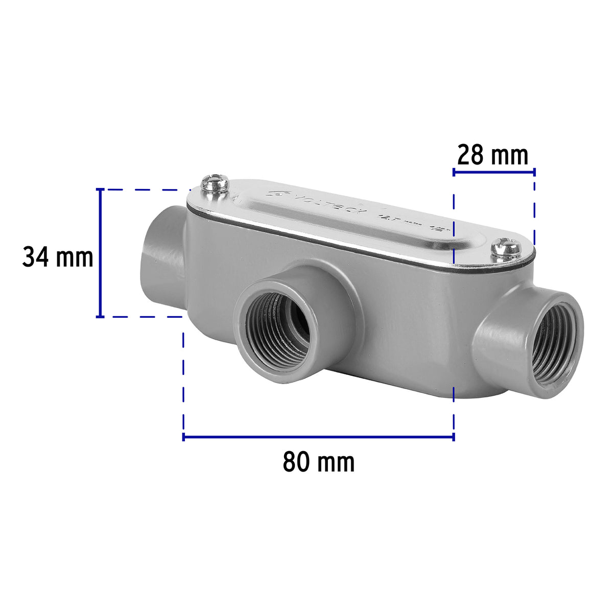 Condulet 1/2' Conexión Tipo T, Volteck