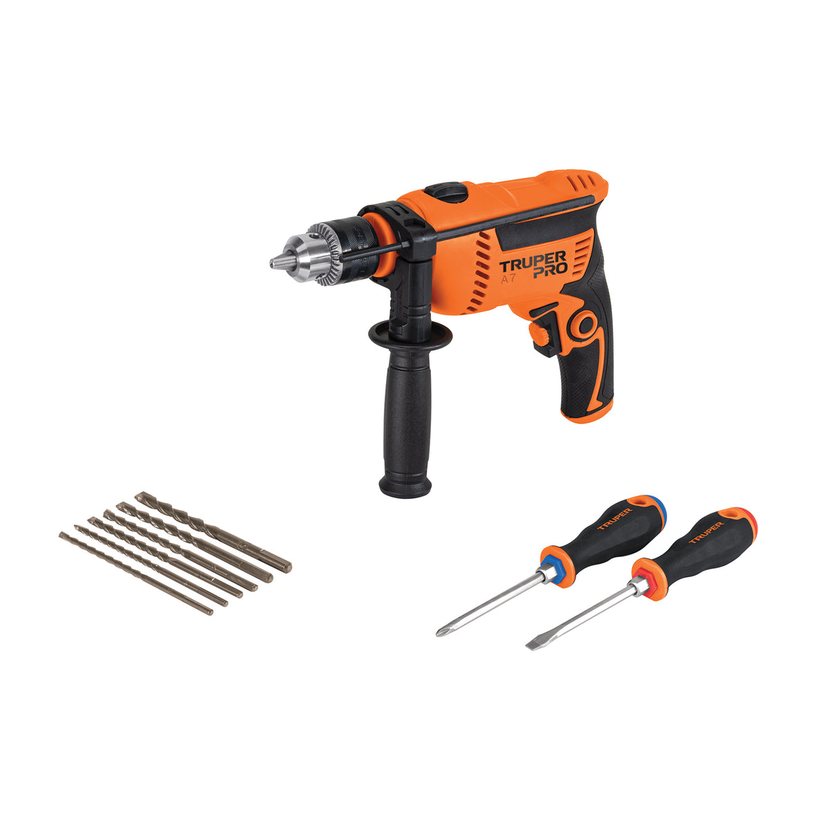 Combo Rotomartillo 1/2' 650 W, 6 Brocas y 2 Desarmadores, Pro