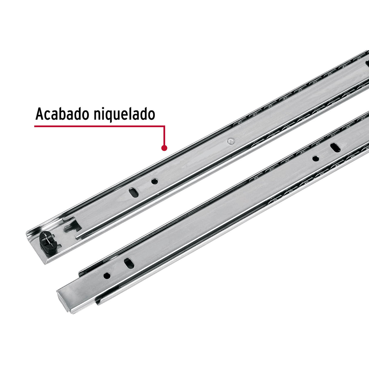 Bolsa con 2 Correderas Extensión 30 cm para Cajón, Ancho 2.5 cm