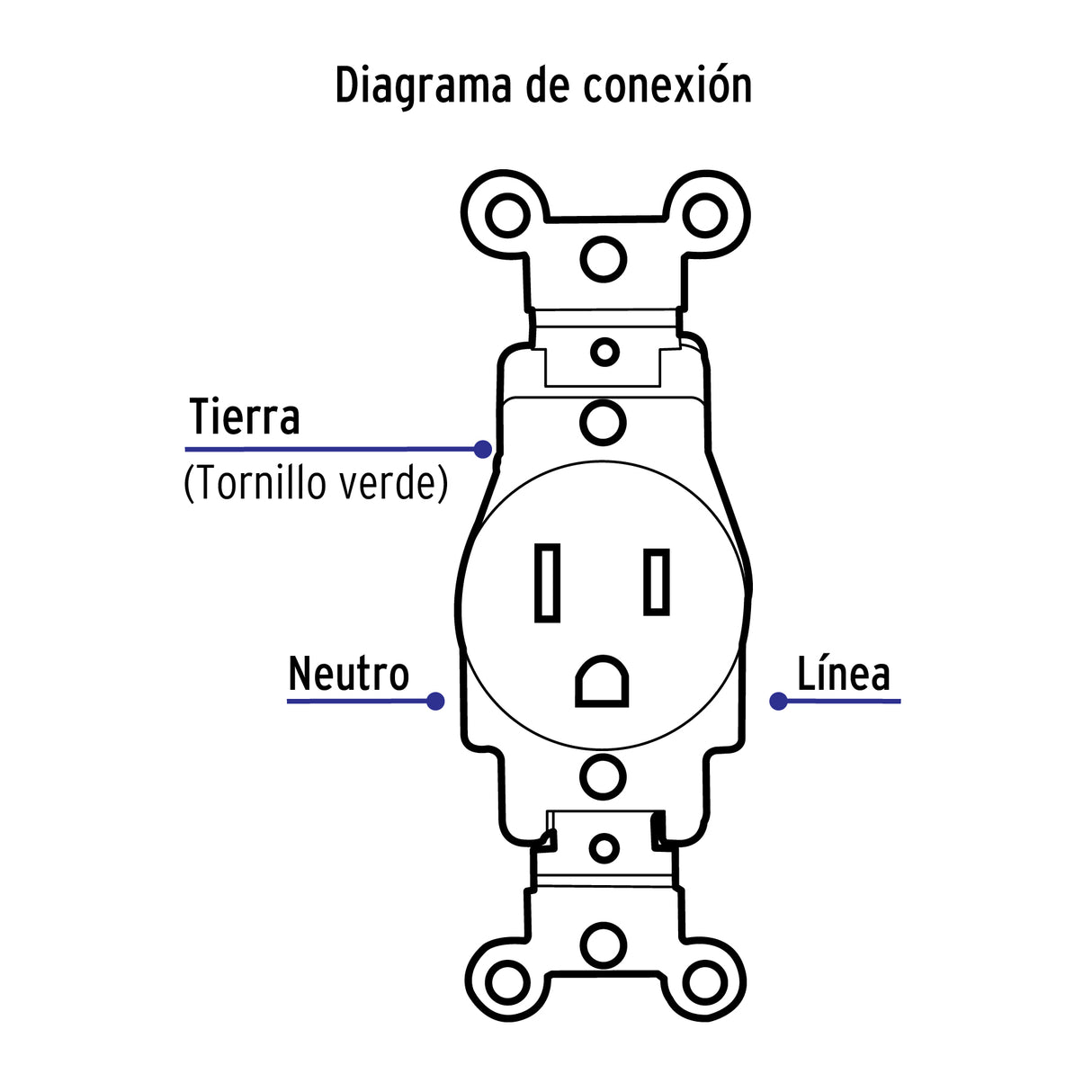 Contacto Sencillo, 2 Polos 3 Hilos, Standard, Marfil