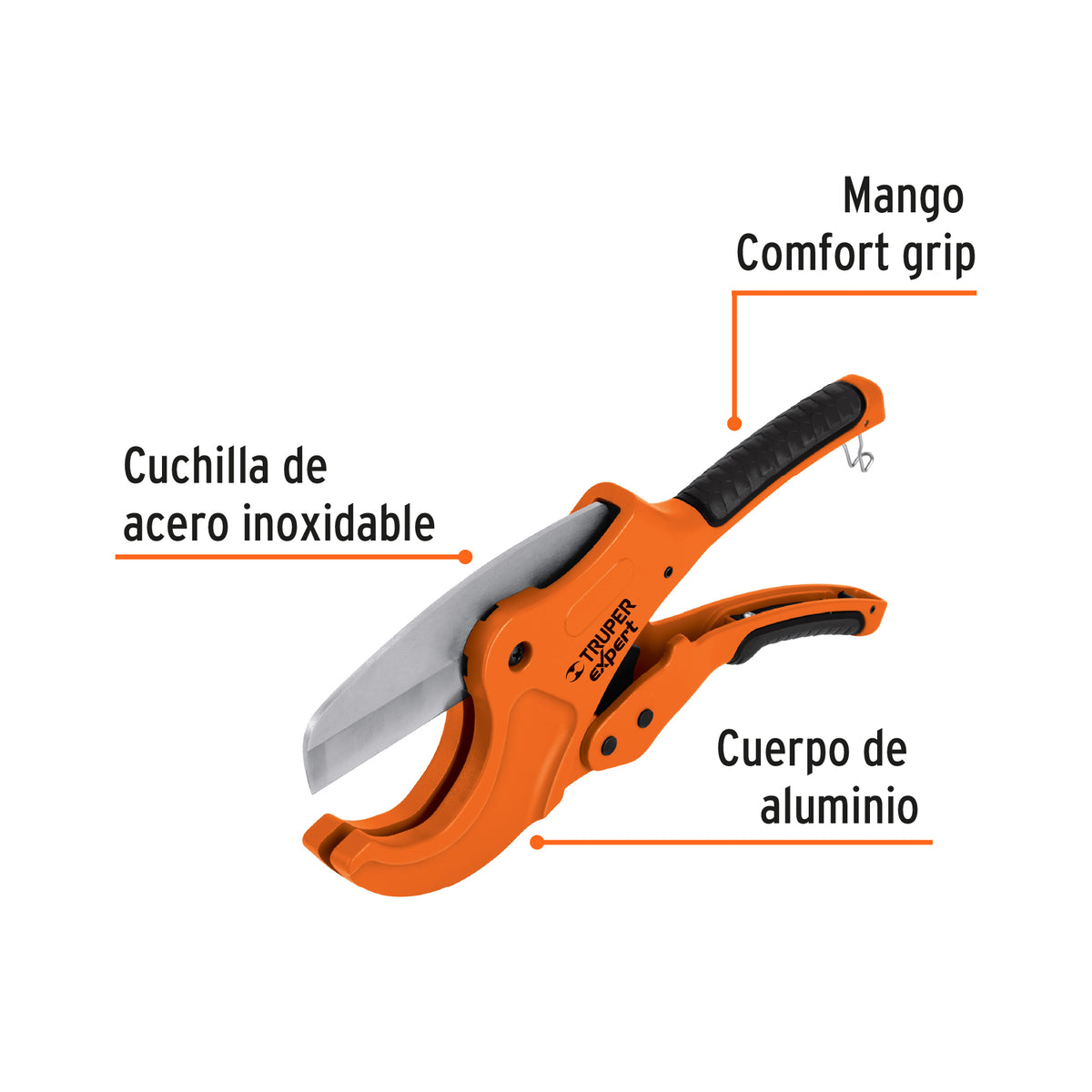 Cortador de Tubo de Plástico, Corte 2-1/2' (65 mm), Expert