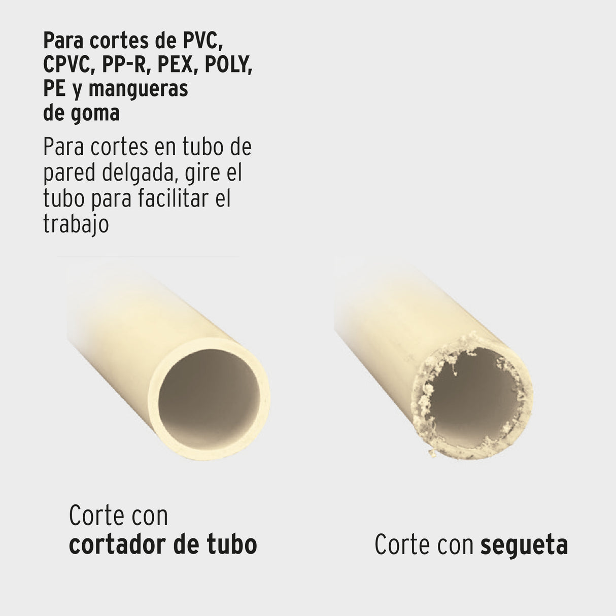 Cortador de Tubo de Plástico, Corte 2-1/2' (65 mm), Expert